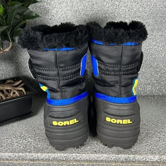 Sorel Snow Commander Boots Shoes Winter Insulated Blue Size 4 - Picture 5 of 9